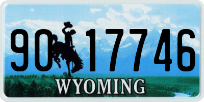 WY license plate 9017746