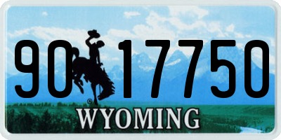 WY license plate 9017750