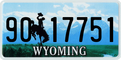 WY license plate 9017751