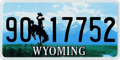WY license plate 9017752