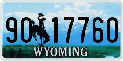 WY license plate 9017760