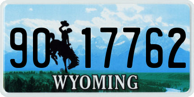 WY license plate 9017762