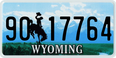 WY license plate 9017764