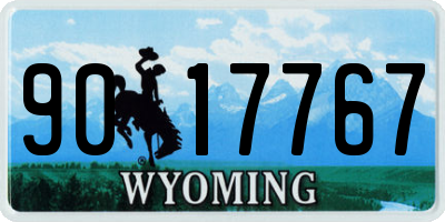 WY license plate 9017767