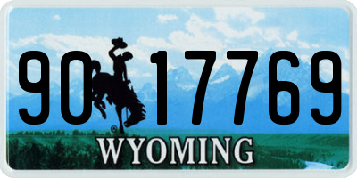 WY license plate 9017769