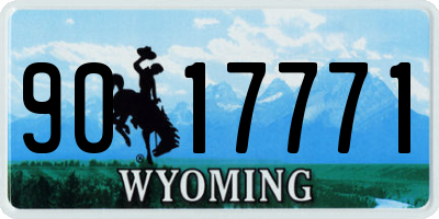 WY license plate 9017771