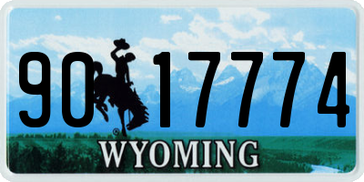 WY license plate 9017774