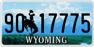 WY license plate 9017775