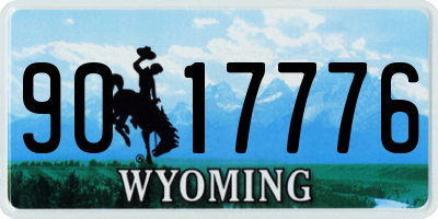 WY license plate 9017776