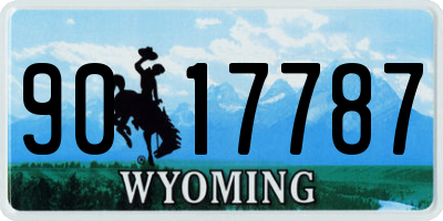 WY license plate 9017787