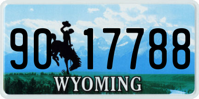 WY license plate 9017788