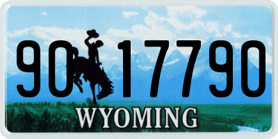 WY license plate 9017790