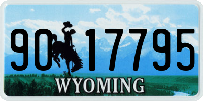 WY license plate 9017795