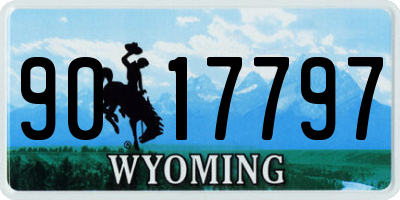 WY license plate 9017797