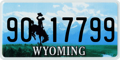 WY license plate 9017799