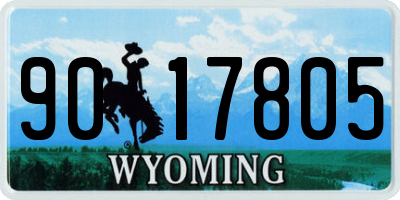 WY license plate 9017805