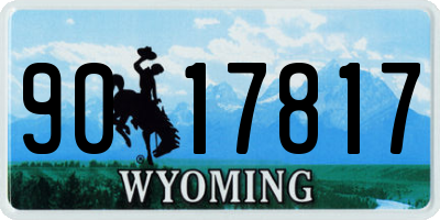 WY license plate 9017817