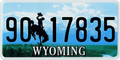 WY license plate 9017835