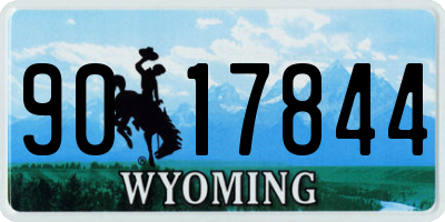 WY license plate 9017844