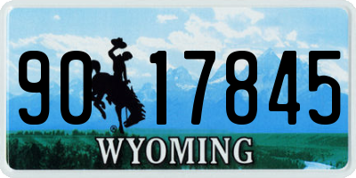 WY license plate 9017845