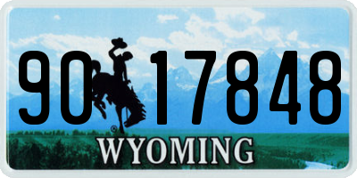 WY license plate 9017848