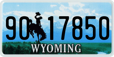 WY license plate 9017850