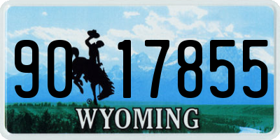 WY license plate 9017855