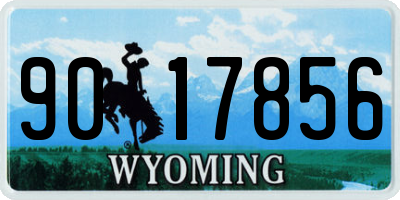 WY license plate 9017856