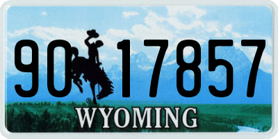 WY license plate 9017857
