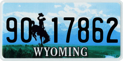 WY license plate 9017862
