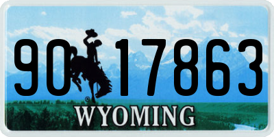 WY license plate 9017863