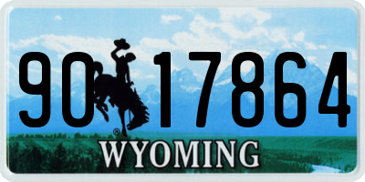 WY license plate 9017864