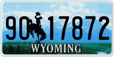 WY license plate 9017872