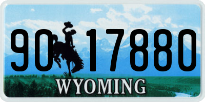WY license plate 9017880
