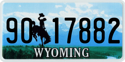 WY license plate 9017882