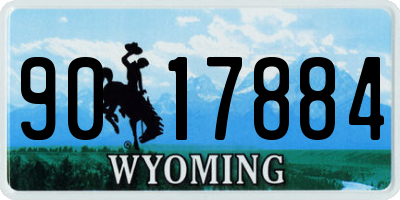 WY license plate 9017884