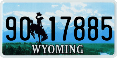 WY license plate 9017885