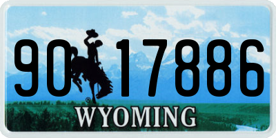 WY license plate 9017886