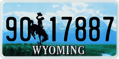 WY license plate 9017887