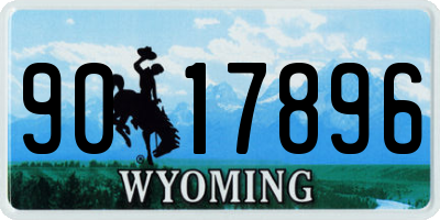 WY license plate 9017896