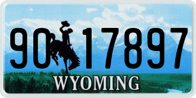 WY license plate 9017897