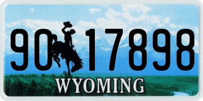 WY license plate 9017898