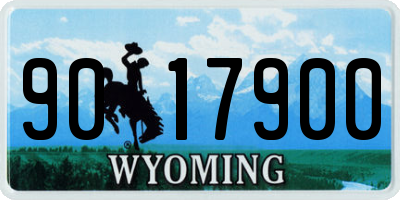 WY license plate 9017900