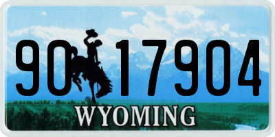 WY license plate 9017904