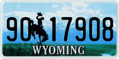 WY license plate 9017908