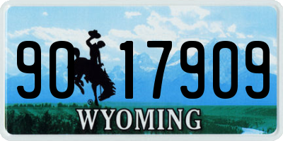 WY license plate 9017909