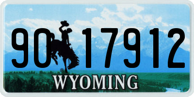 WY license plate 9017912
