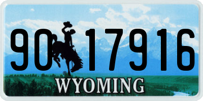 WY license plate 9017916