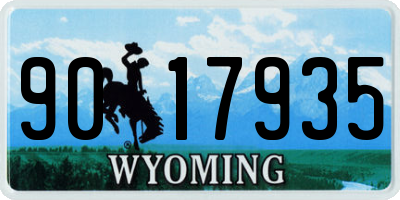 WY license plate 9017935