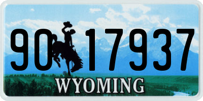 WY license plate 9017937